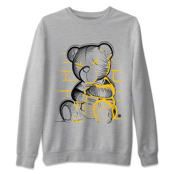 Air Jordan 11 Yellow Python Sneaker Match Tees Neon Bear Sneaker Tees Air Jordan 11 Snakeskin Shirts Unisex Shirts Heather Grey 2