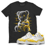 Air Jordan 11 Yellow Python Sneaker Match Tees Neon Bear Sneaker Tees Air Jordan 11 Snakeskin Shirts Unisex Shirts Black 1