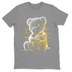 Air Jordan 11 Yellow Python Sneaker Match Tees Neon Bear Sneaker Tees Air Jordan 11 Snakeskin Shirts Unisex Shirts Heather Grey 2