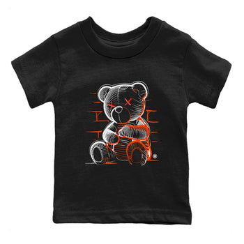 Air Jordan 12 Brilliant Orange Neon Bear Baby and Kids Sneaker Tees Air Jordan 12 Brilliant Orange Kids Sneaker Tees Washing and Care Tip
