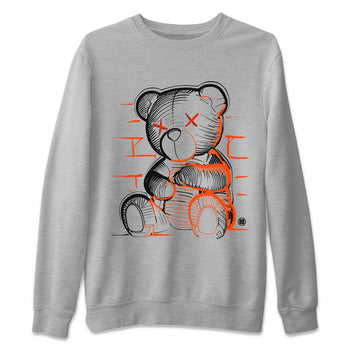 Air Jordan 12 Brilliant Orange Sneaker Match Tees Neon Bear Sneaker Tees Air Jordan 12 WMNS Brilliant Orange Tees Unisex Shirts Heather Grey 2