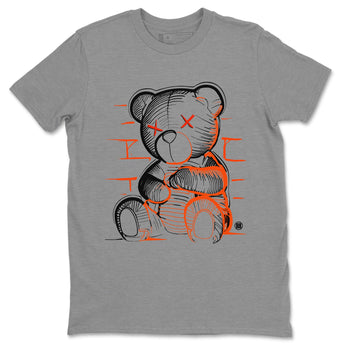 Air Jordan 12 Brilliant Orange Sneaker Match Tees Neon Bear Sneaker Tees Air Jordan 12 WMNS Brilliant Orange Tees Unisex Shirts Heather Grey 2