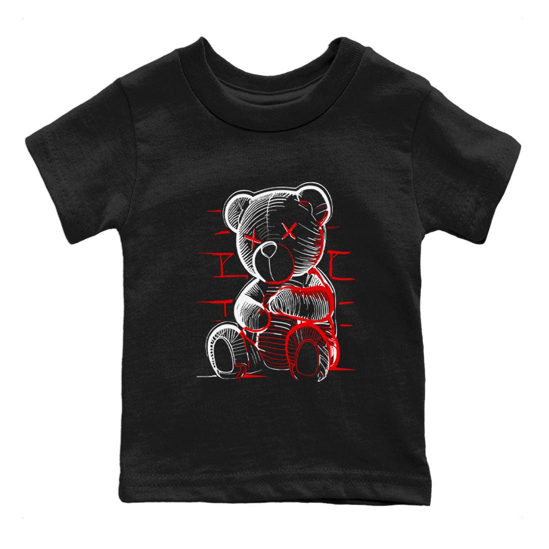 Air Jordan 12 Retro Cherry shirt to match jordans Neon Bear sneaker tees Air Jordan 12 Cherry SNRT Sneaker Release Tees Baby Toddler Black 2 T-Shirt