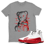 Air Jordan 12 Retro Cherry shirt to match jordans Neon Bear sneaker tees Air Jordan 12 Cherry SNRT Sneaker Release Tees Crew Neck Casual Unisex Heather Grey 1 T-Shirt