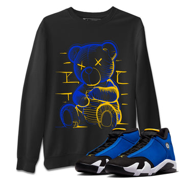Air Jordan 14 Laney Sneaker Match Tees Neon Bear Sneaker Tees Jordan 14 Laney Sneaker Release Tees Unisex Shirts Black 1