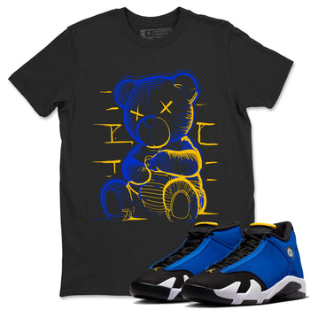 Air Jordan 14 Laney Sneaker Match Tees Neon Bear Sneaker Tees Jordan 14 Laney Sneaker Release Tees Unisex Shirts Black 1