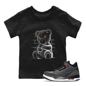 Air Jordan 3 Fear shirt to match jordans Neon Bear sneaker tees Air Jordan 3 Fear SNRT Sneaker Release Tees Baby Toddler Black 1 T-Shirt