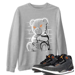 Air Jordan 3 Fear shirt to match jordans Neon Bear sneaker tees Air Jordan 3 Fear SNRT Sneaker Release Tees Unisex Heather Grey 1 T-Shirt