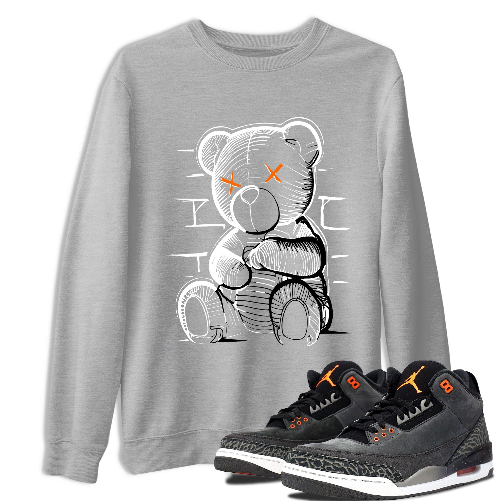 Air Jordan 3 Fear shirt to match jordans Neon Bear sneaker tees Air Jordan 3 Fear SNRT Sneaker Release Tees Unisex Heather Grey 1 T-Shirt