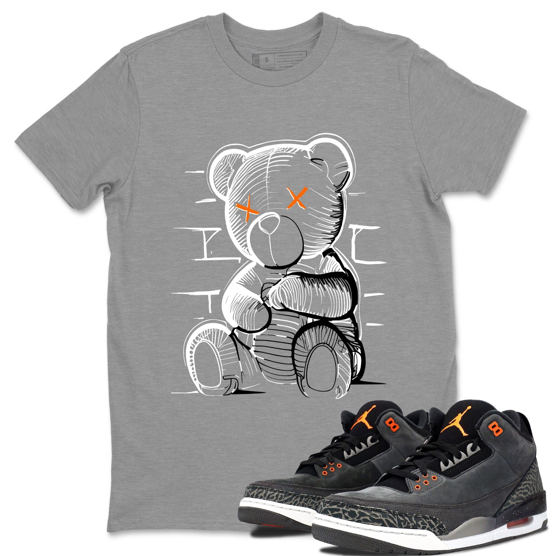 Air Jordan 3 Fear shirt to match jordans Neon Bear sneaker tees Air Jordan 3 Fear SNRT Sneaker Release Tees Unisex Heather Grey 1 T-Shirt