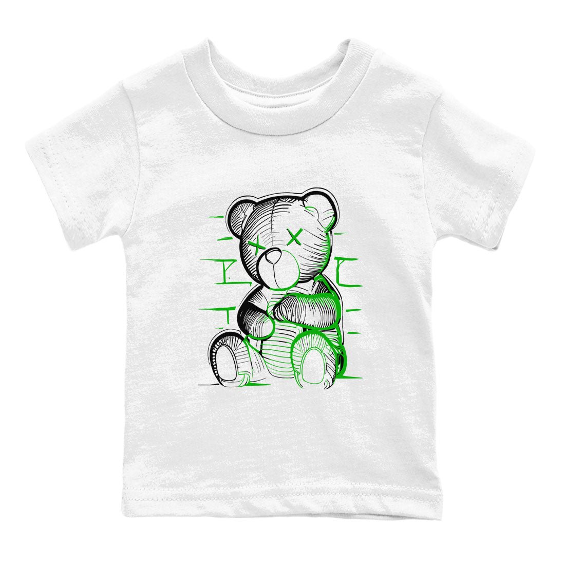 5s Lucky Green shirt to match jordans Neon Bear sneaker tees Air Jordan 5 Retro Lucky Green SNRT Sneaker Tees Youth Kid's Baby Shirt White 2 T-Shirt
