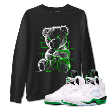 5s Lucky Green shirt to match jordans Neon Bear sneaker tees Air Jordan 5 Retro Lucky Green SNRT Sneaker Release Tees Cotton Sneaker Tee Black 1 T-Shirt