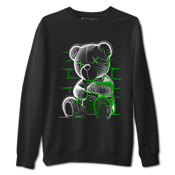 5s Lucky Green shirt to match jordans Neon Bear sneaker tees Air Jordan 5 Retro Lucky Green SNRT Sneaker Release Tees Cotton Sneaker Tee Black 2 T-Shirt