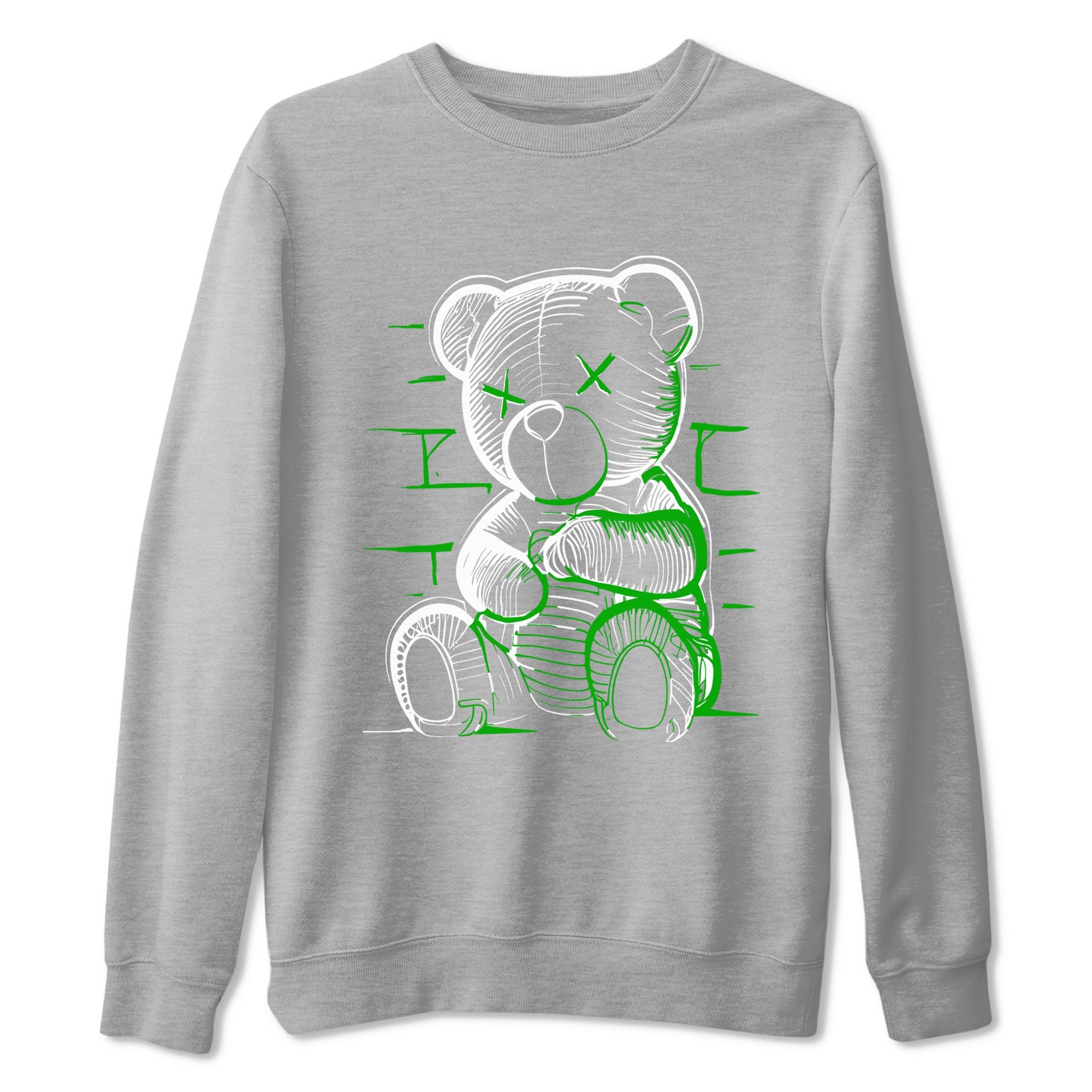 5s Lucky Green shirt to match jordans Neon Bear sneaker tees Air Jordan 5 Retro Lucky Green SNRT Sneaker Release Tees Cotton Sneaker Tee Heather Grey 2 T-Shirt