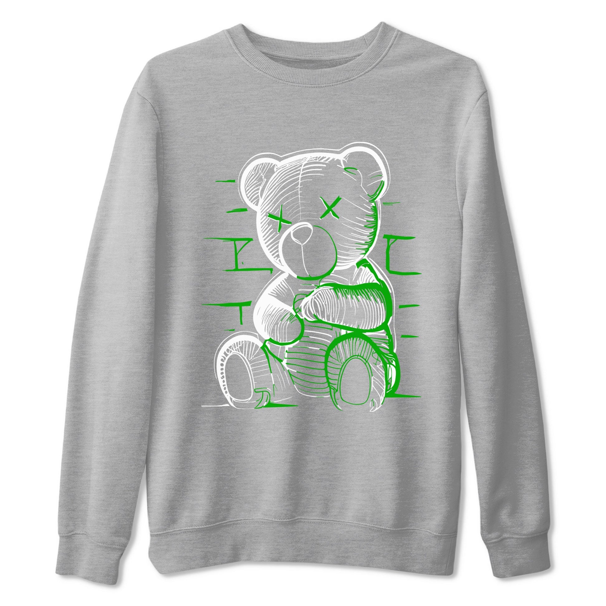 5s Lucky Green shirt to match jordans Neon Bear sneaker tees Air Jordan 5 Retro Lucky Green SNRT Sneaker Release Tees Cotton Sneaker Tee Heather Grey 2 T-Shirt