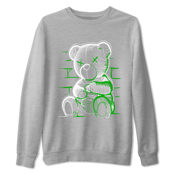 5s Lucky Green shirt to match jordans Neon Bear sneaker tees Air Jordan 5 Retro Lucky Green SNRT Sneaker Release Tees Cotton Sneaker Tee Heather Grey 2 T-Shirt