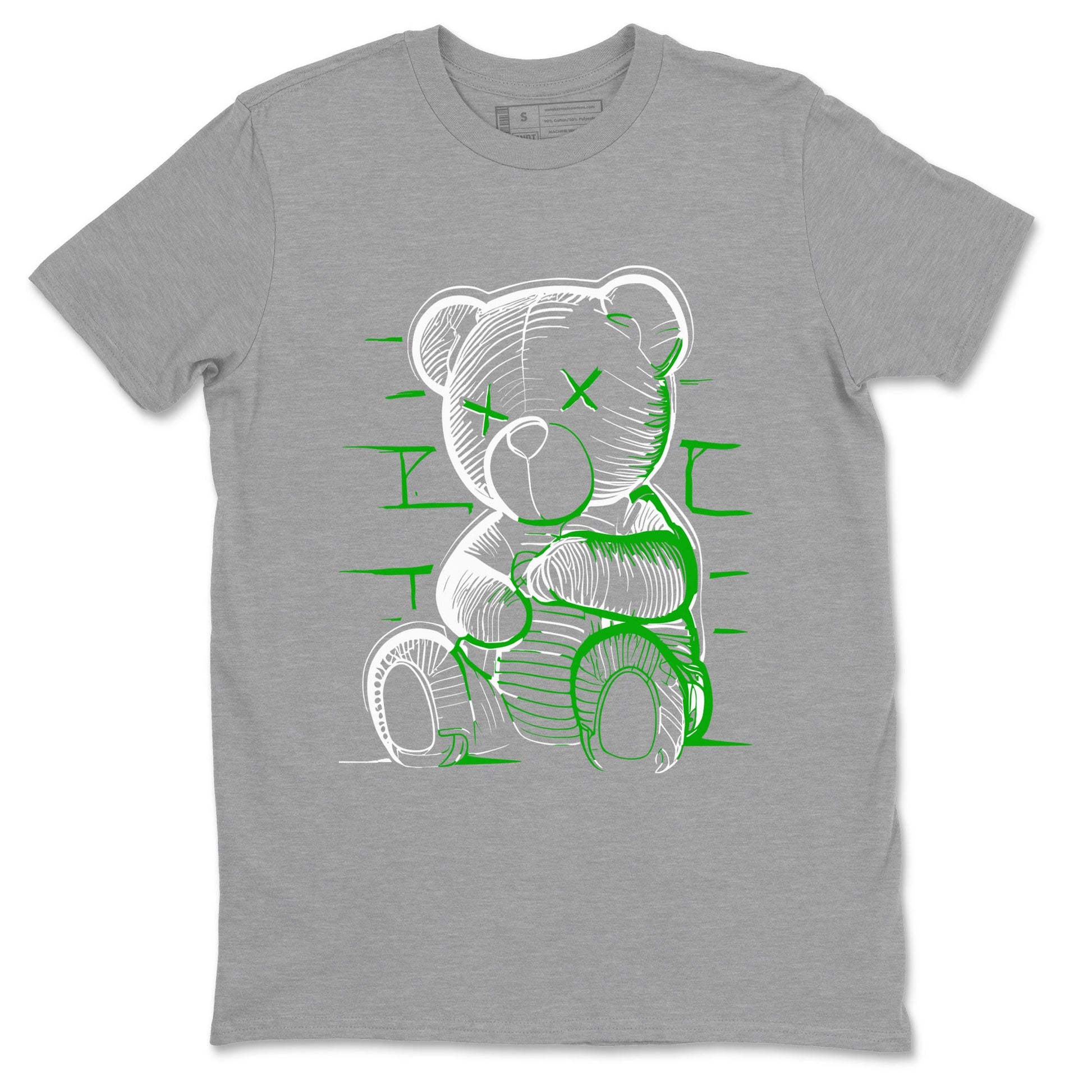 5s Lucky Green shirt to match jordans Neon Bear sneaker tees Air Jordan 5 Retro Lucky Green SNRT Sneaker Release Tees Cotton Sneaker Tee Heather Grey 2 T-Shirt