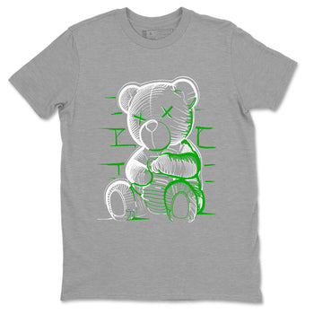 5s Lucky Green shirt to match jordans Neon Bear sneaker tees Air Jordan 5 Retro Lucky Green SNRT Sneaker Release Tees Cotton Sneaker Tee Heather Grey 2 T-Shirt