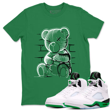 5s Lucky Green shirt to match jordans Neon Bear sneaker tees Air Jordan 5 Retro Lucky Green SNRT Sneaker Release Tees Cotton Sneaker Tee Kelly Green 1 T-Shirt