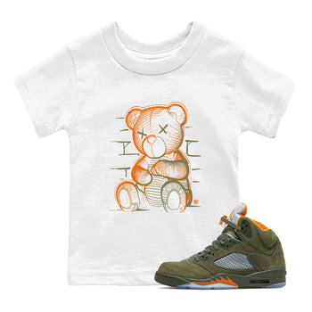 5s Olive shirt to match jordans Neon Bear sneaker tees Air Jordan 5 Olive SNRT Sneaker Release Tees Streetwear baby toddler White 1 cotton Shirt