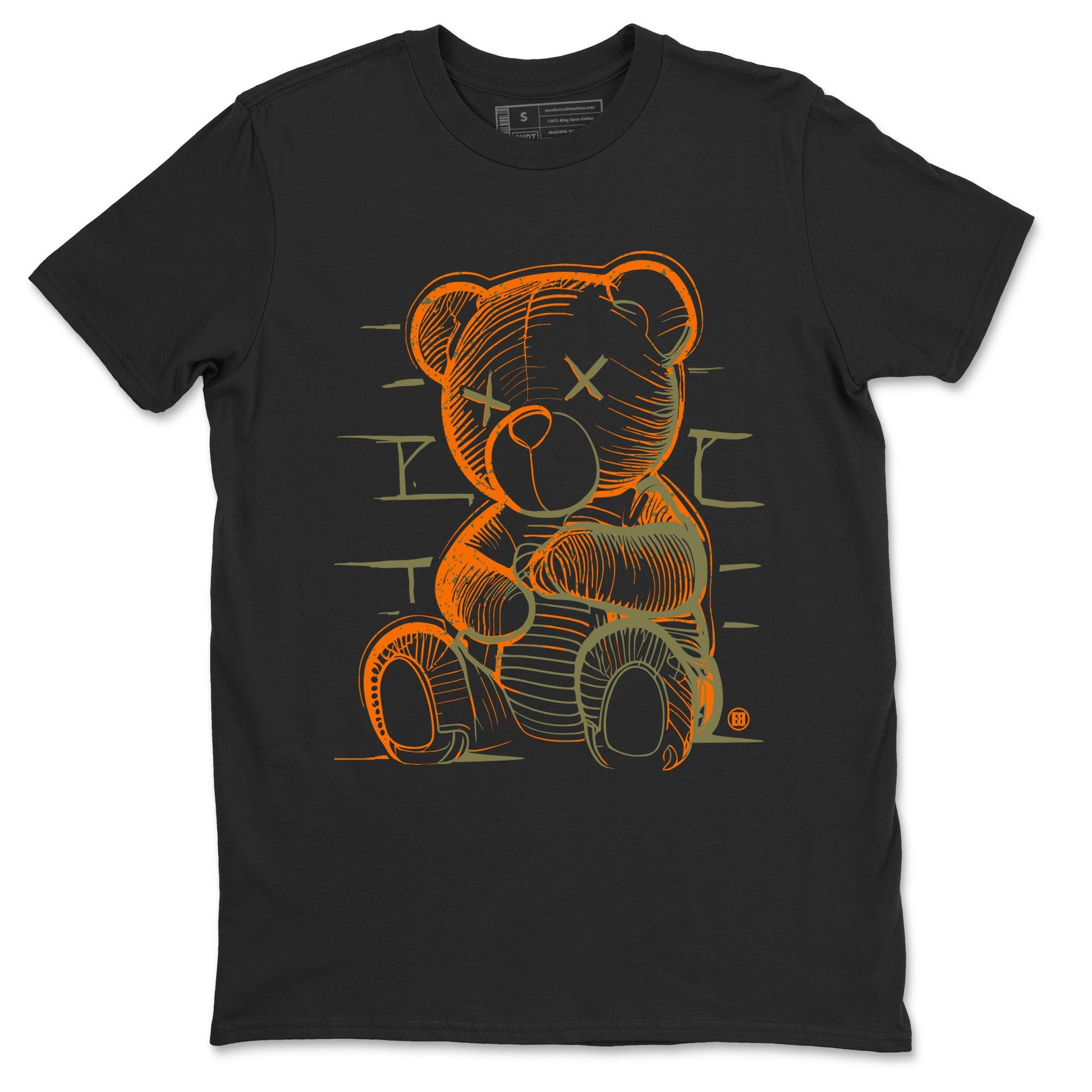 5s Olive shirt to match jordans Neon Bear sneaker tees Air Jordan 5 Olive SNRT Sneaker Release Tees Streetwear unisex cotton Black 2 crew neck shirt