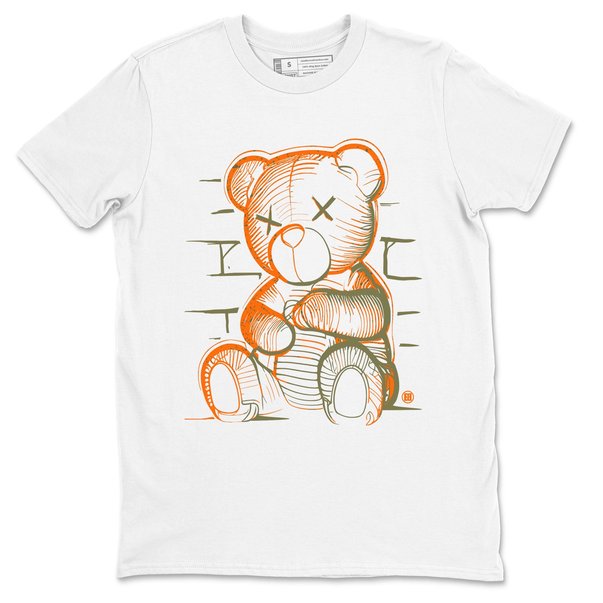 5s Olive shirt to match jordans Neon Bear sneaker tees Air Jordan 5 Olive SNRT Sneaker Release Tees Streetwear unisex cotton White 2 crew neck shirt