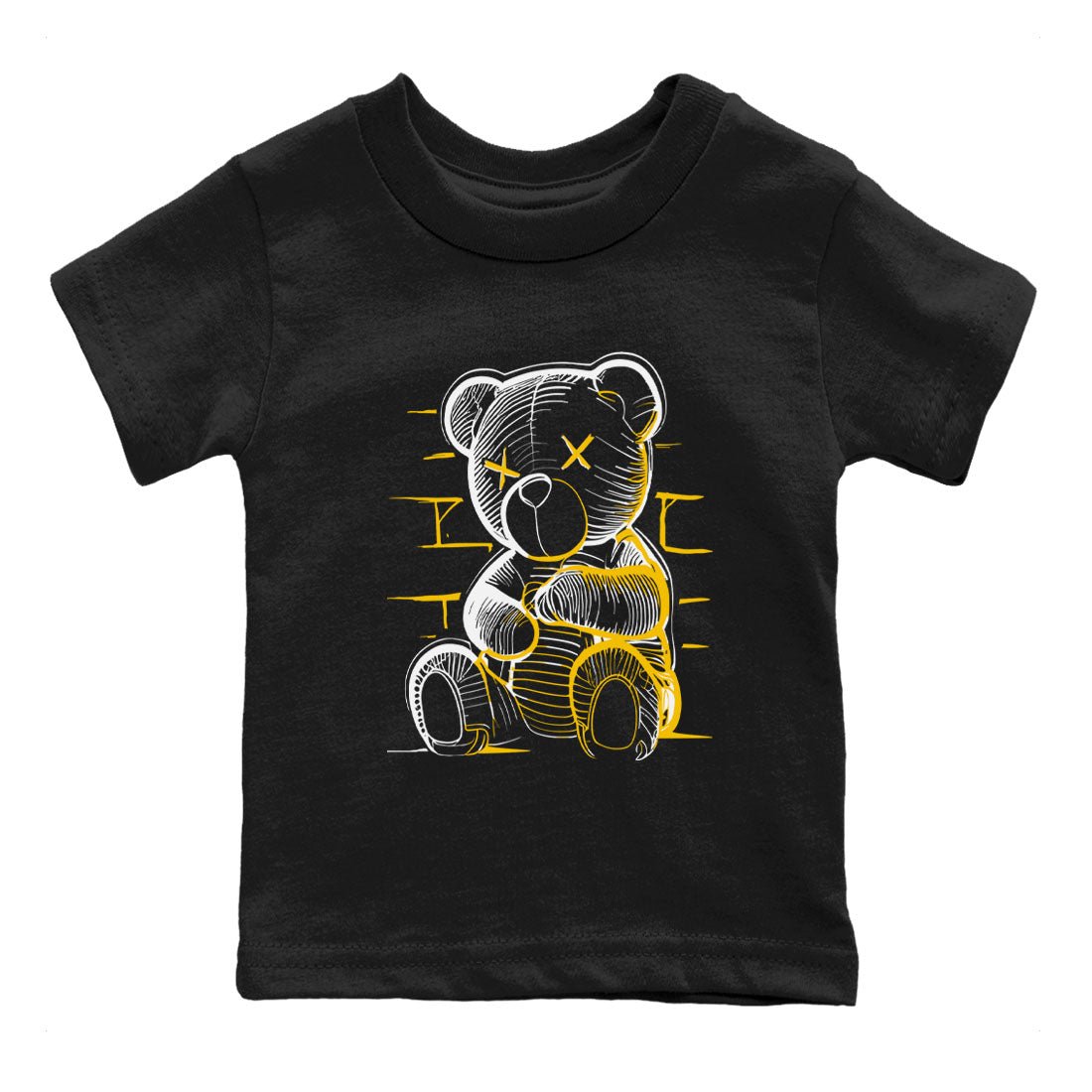 Neon Bear sneaker match tees to Yellow Ochre 6s street fashion brand for shirts to match Jordans SNRT Sneaker Tees Air Jordan 6 Yellow Ochre unisex t-shirt Black 2 youth shirt