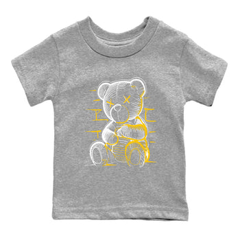Neon Bear sneaker match tees to Yellow Ochre 6s street fashion brand for shirts to match Jordans SNRT Sneaker Tees Air Jordan 6 Yellow Ochre unisex t-shirt Heather Grey 2 youth shirt
