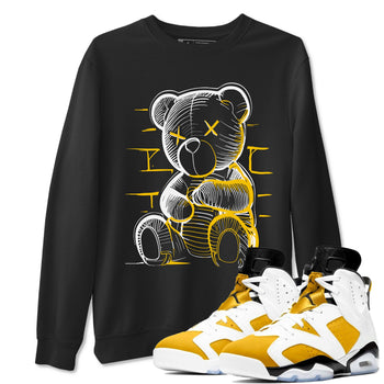 Neon Bear sneaker match tees to Yellow Ochre 6s street fashion brand for shirts to match Jordans SNRT Sneaker Tees Air Jordan 6 Yellow Ochre unisex t-shirt Black 1 unisex shirt