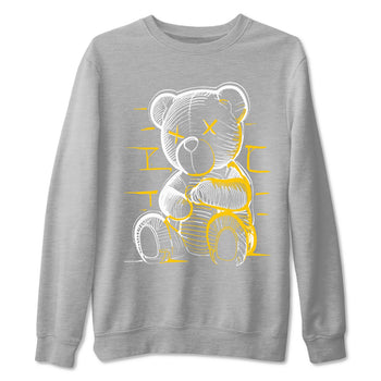 Neon Bear sneaker match tees to Yellow Ochre 6s street fashion brand for shirts to match Jordans SNRT Sneaker Tees Air Jordan 6 Yellow Ochre unisex t-shirt Heather Grey 2 unisex shirt