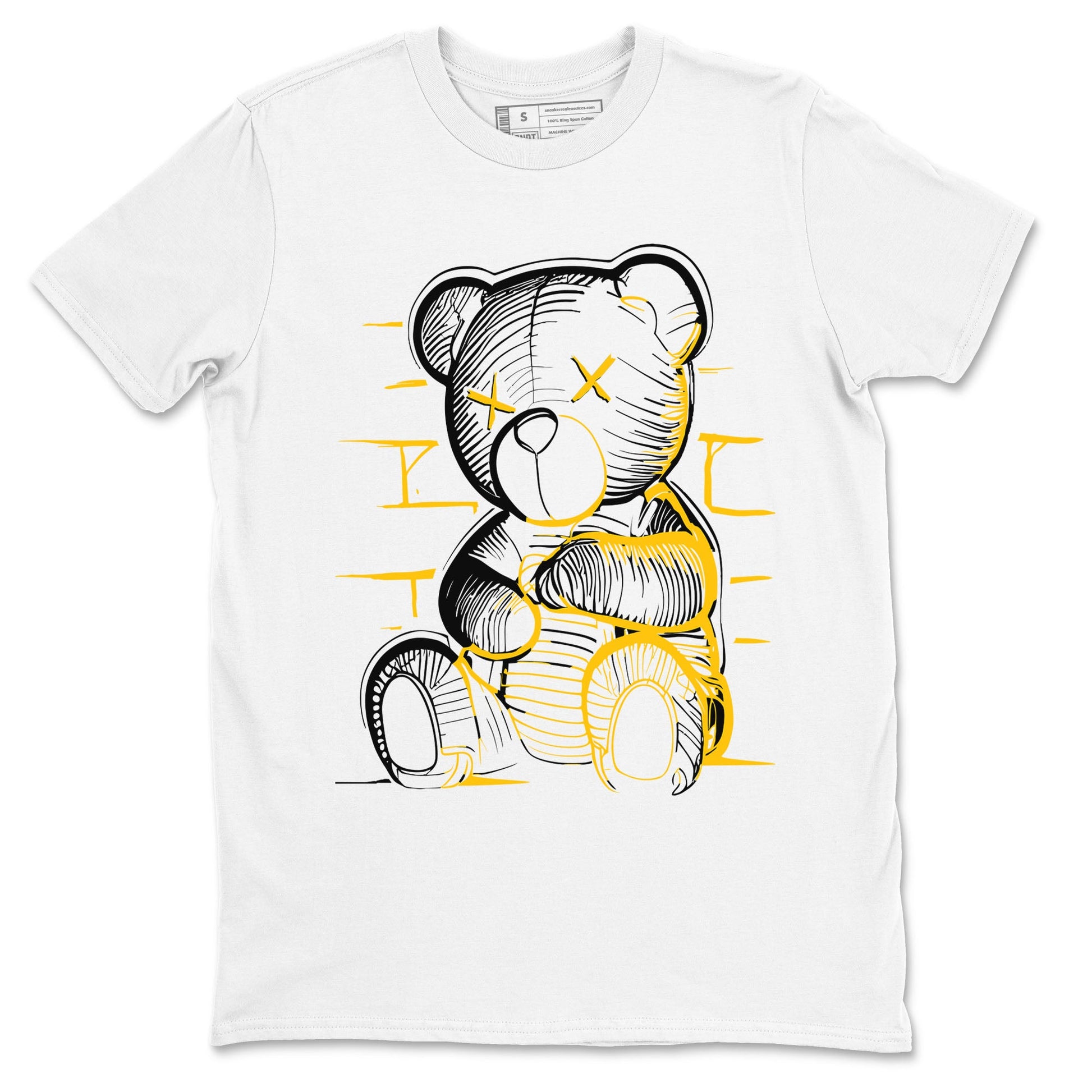Neon Bear sneaker match tees to Yellow Ochre 6s street fashion brand for shirts to match Jordans SNRT Sneaker Tees Air Jordan 6 Yellow Ochre unisex t-shirt White 2 unisex shirt