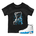 AJ9 Powder Blue shirt to match jordans Neon Bear sneaker tees Air Jordan 9 Powder Blue SNRT sneaker release tees baby toddler Black 1 cotton Shirt