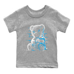 AJ9 Powder Blue shirt to match jordans Neon Bear sneaker tees Air Jordan 9 Powder Blue SNRT sneaker release tees baby toddler Heather Grey 2 cotton Shirt