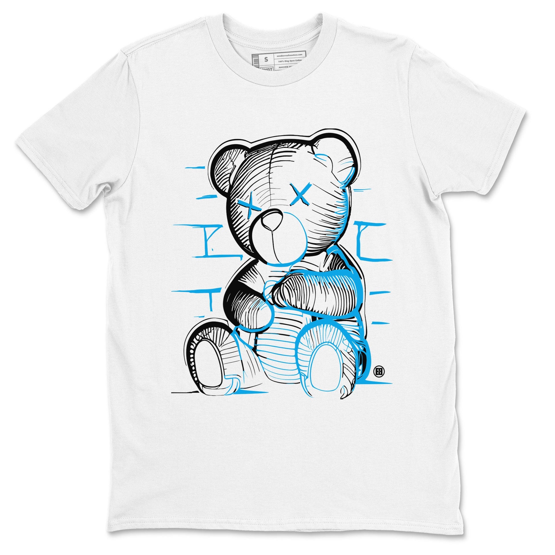 AJ9 Powder Blue shirt to match jordans Neon Bear sneaker tees Air Jordan 9 Powder Blue SNRT Sneaker Release Tees unisex cotton White 2 crew neck shirt