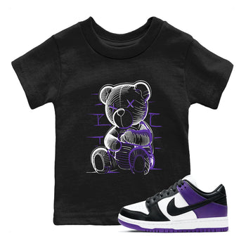 Nike SB Dunk Low Court Purple Shirt To Match Jordans Neon Bear Streetwear Fashion Dunk Low Court Purple SNRT sneaker release tees baby toddler Black 1 cotton Shirt