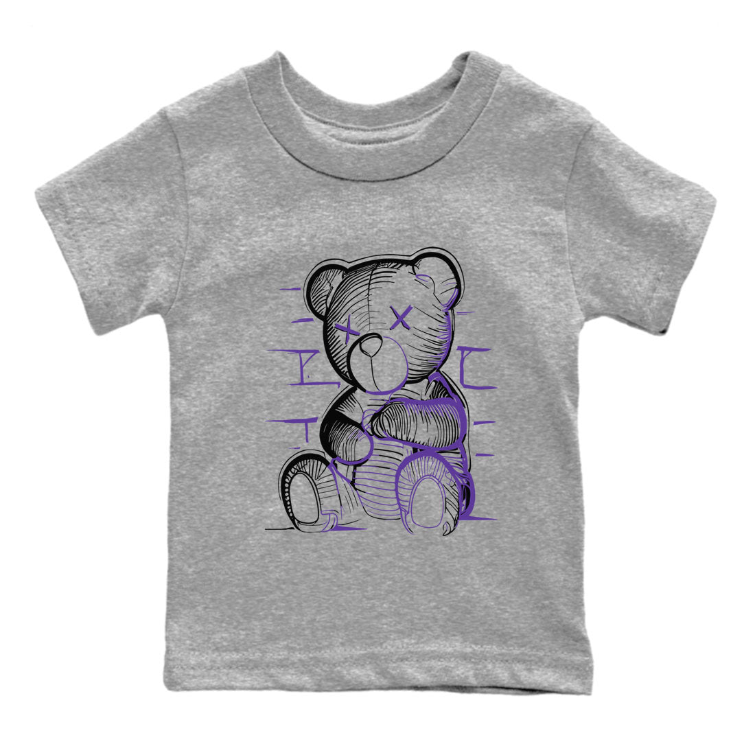 Nike SB Dunk Low Court Purple Shirt To Match Jordans Neon Bear Streetwear Fashion Dunk Low Court Purple SNRT sneaker release tees baby toddler Heather Grey 2 cotton Shirt