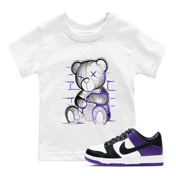 Nike SB Dunk Low Court Purple Shirt To Match Jordans Neon Bear Streetwear Fashion Dunk Low Court Purple SNRT sneaker release tees baby toddler White 1 cotton Shirt