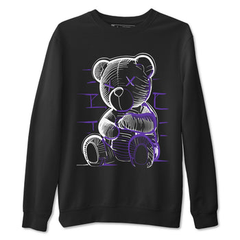 Nike SB Dunk Low Court Purple Shirt To Match Jordans Neon Bear Streetwear Fashion Dunk Low Court Purple SNRT Sneaker Release Tees unisex cotton Black 2 crew neck shirt