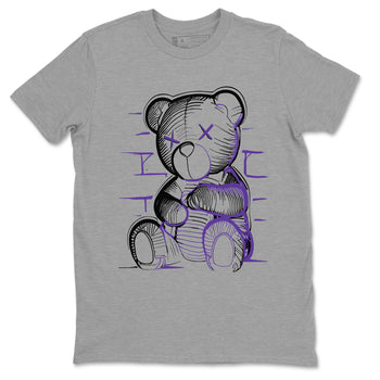 Nike SB Dunk Low Court Purple Shirt To Match Jordans Neon Bear Streetwear Fashion Dunk Low Court Purple SNRT Sneaker Release Tees unisex cotton Heather Grey 2 crew neck shirt