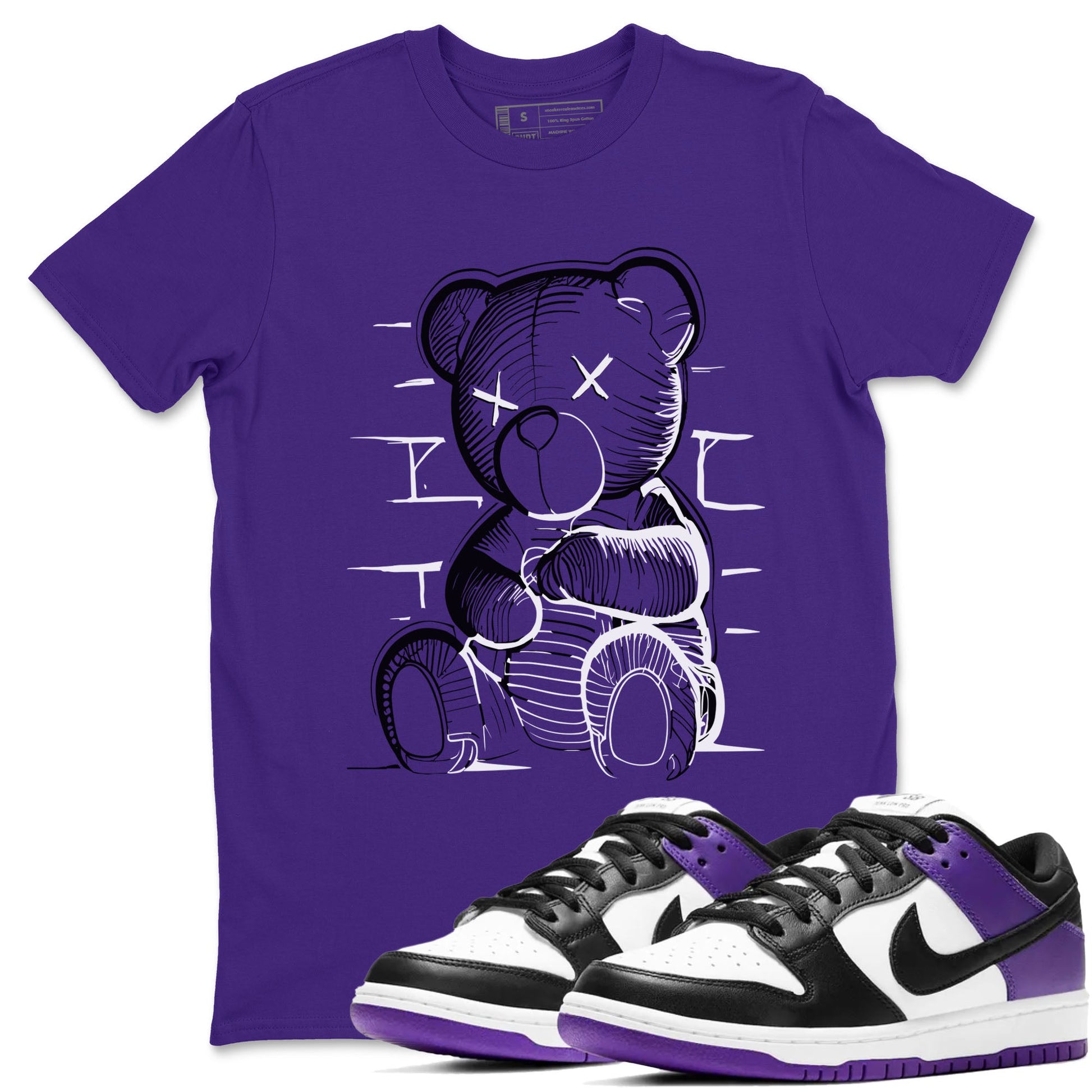 Nike SB Dunk Low Court Purple Shirt To Match Jordans Neon Bear Streetwear Fashion Dunk Low Court Purple SNRT Sneaker Release Tees unisex cotton Purple 1 crew neck shirt