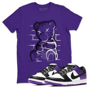 Nike SB Dunk Low Court Purple Shirt To Match Jordans Neon Bear Streetwear Fashion Dunk Low Court Purple SNRT Sneaker Release Tees unisex cotton Purple 1 crew neck shirt
