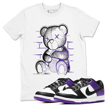 Nike SB Dunk Low Court Purple Shirt To Match Jordans Neon Bear Streetwear Fashion Dunk Low Court Purple SNRT Sneaker Release Tees unisex cotton White 1 crew neck shirt