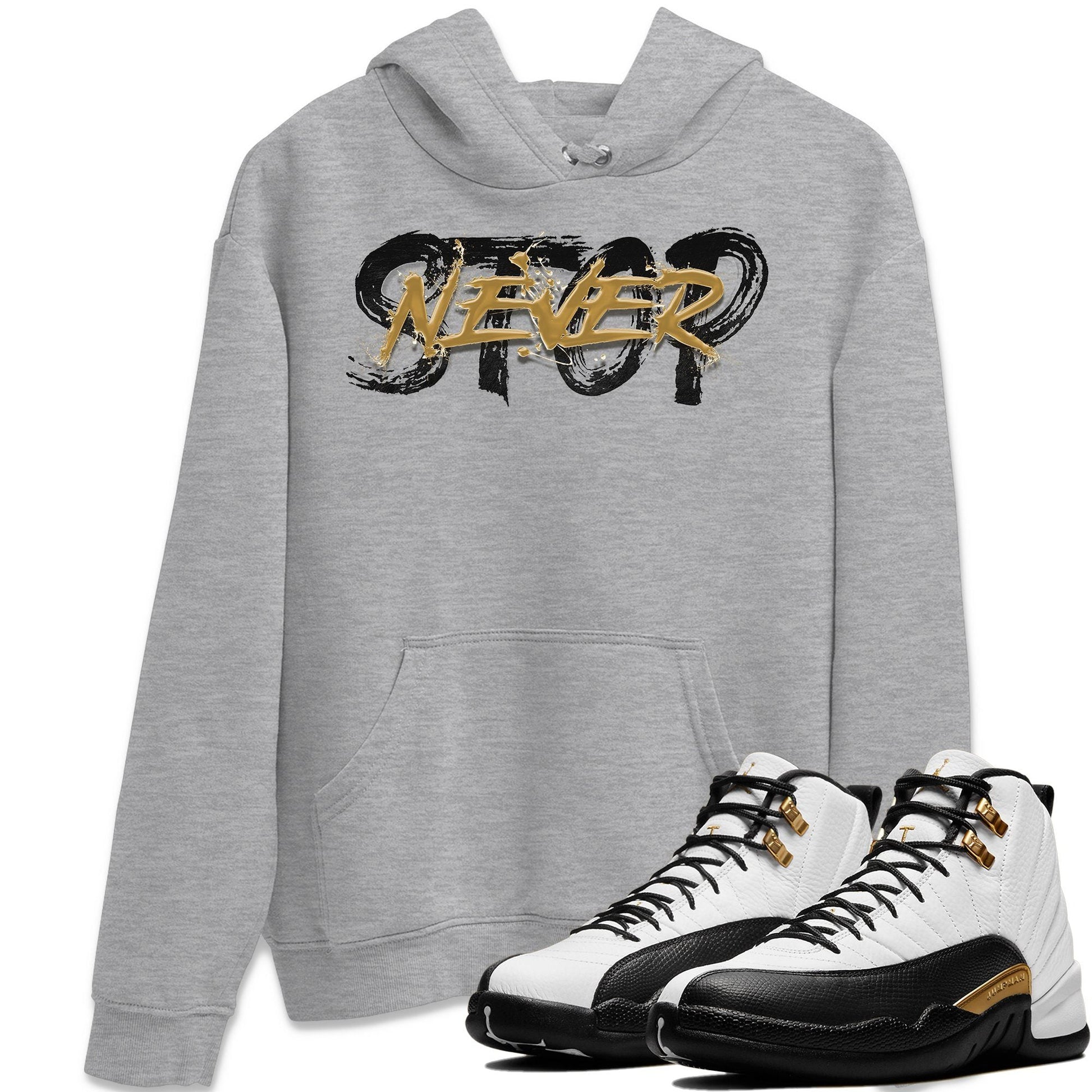 Jordan 12 Royalty Sneaker Match Tees Never Stop Sneaker Tees Jordan 12 Royalty Sneaker Release Tees Unisex Shirts