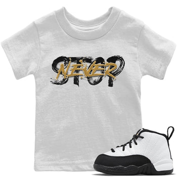 Jordan 12 Royalty Sneaker Match Tees Never Stop Sneaker Tees Jordan 12 Royalty Sneaker Release Tees Kids Shirts