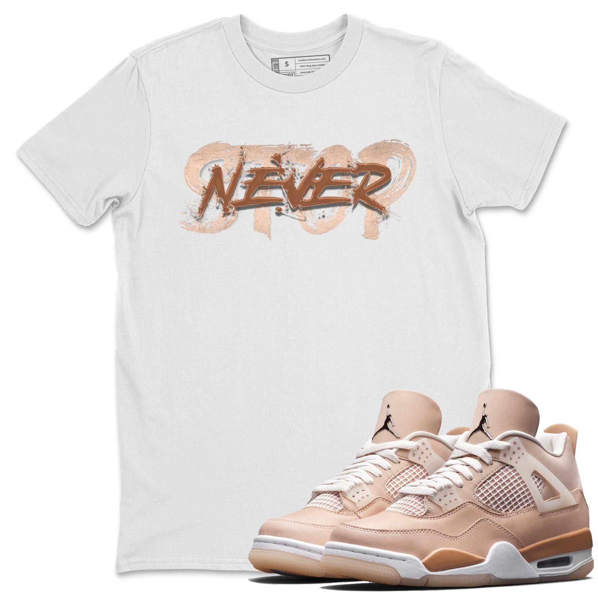 Jordan 4 Shimmer Sneaker Match Tees Never Stop Sneaker Tees Jordan 4 Shimmer Sneaker Release Tees Unisex Shirts