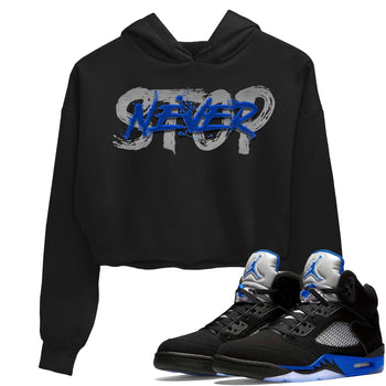 Jordan 5 Racer Blue Sneaker Match Tees Never Stop Sneaker Tees Jordan 5 Racer Blue Sneaker Release Tees Women's Shirts