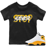 Jordan 13 Del Sol Sneaker Match Tees Never Stop Sneaker Tees Jordan 13 Del Sol Sneaker Release Tees Kids Shirts