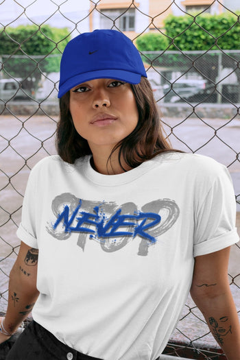 Jordan 5 Racer Blue Sneaker Match Tees Never Stop Sneaker Tees Jordan 5 Racer Blue Sneaker Release Tees Unisex Shirts