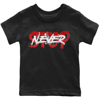 Jordan 9 Chile Red Sneaker Match Tees Never Stop Sneaker Tees Jordan 9 Chile Red Sneaker Release Tees Kids Shirts