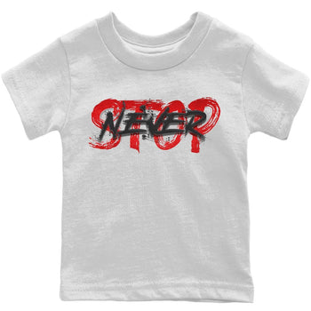 Jordan 9 Chile Red Sneaker Match Tees Never Stop Sneaker Tees Jordan 9 Chile Red Sneaker Release Tees Kids Shirts